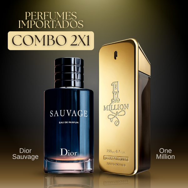 Combo 2x1 Perfumes Importados Premium - Dior Sauvage | One Million 🔥 Liquidación de stock 🔥