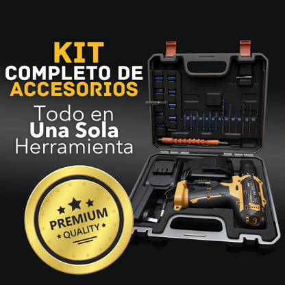 Taladro Inalámbrico Doble Bateria + Kit Accesorios 🔥 Últimas Unidades 🔥