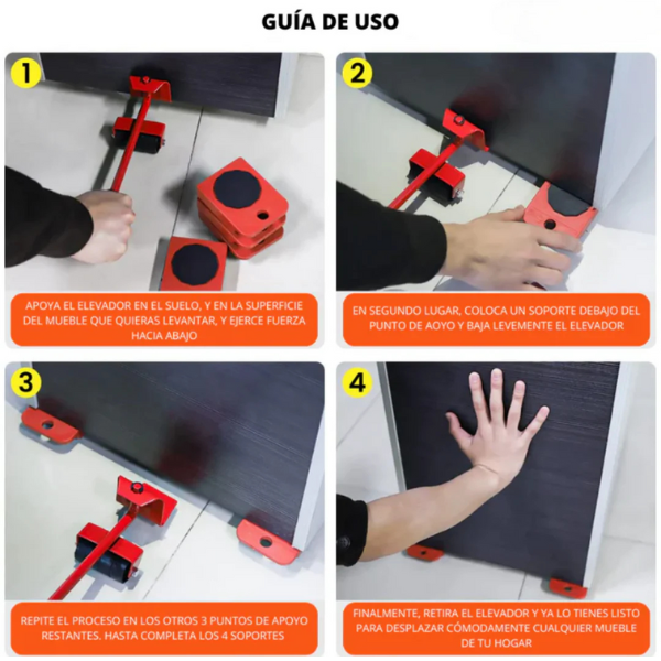 Soporte Mover Heladeras Lavarropa y mas